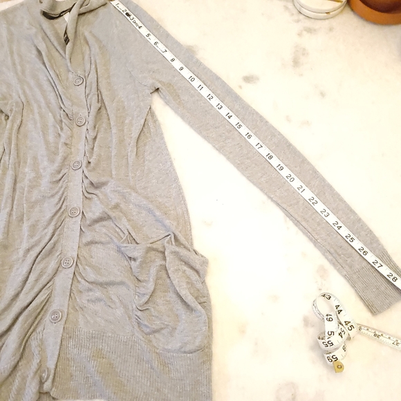 Kensie Women's Medium Gray Fitted Cardigan - Picture 9 of 13